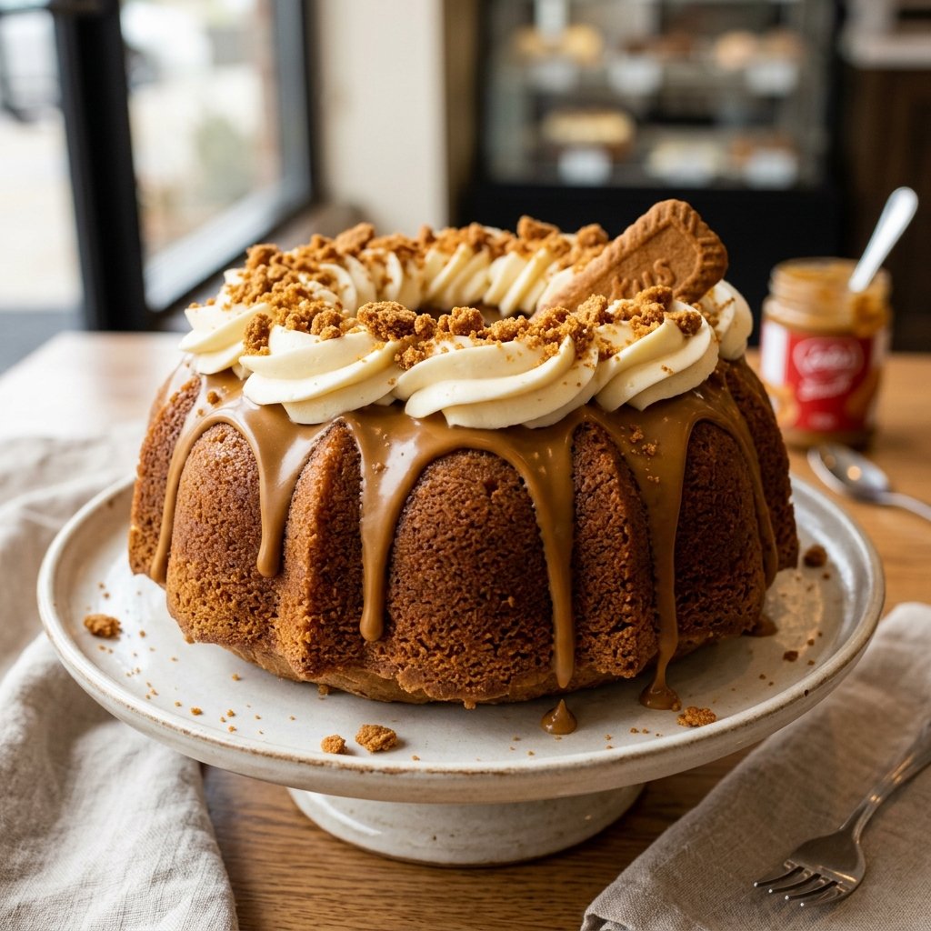 biscoff cookie butter cake nothing bundt